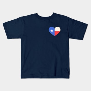 Texas State Flag Heart Kids T-Shirt